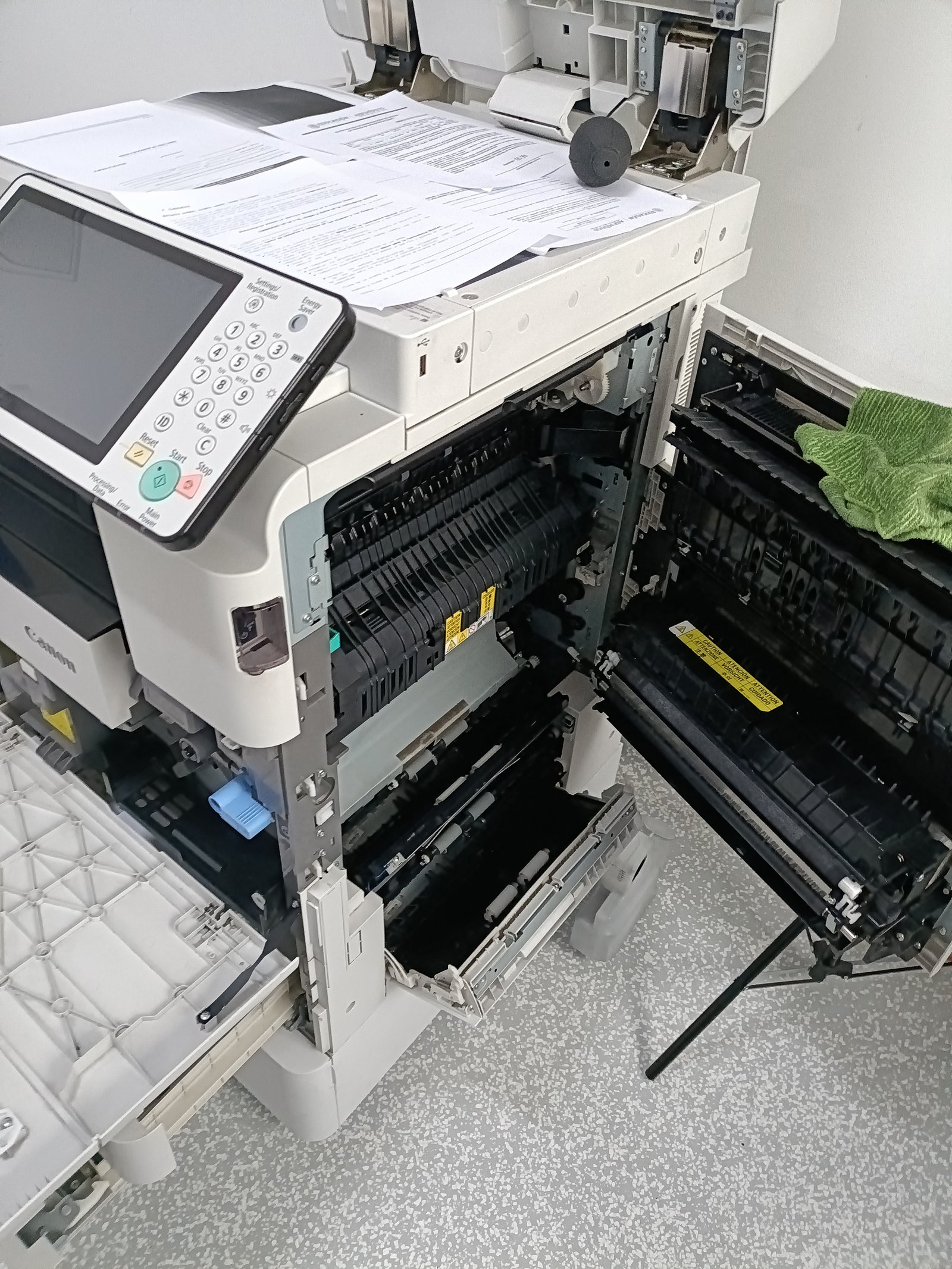 Atasco de papel en copiadora